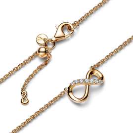 Pandora 368821C01-50 Ladies' Necklace Sparkling Infinity Gold Tone