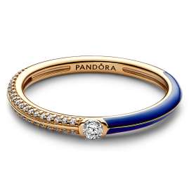 Pandora 162528C01 Damenring Pavé & Blau Goldfarben
