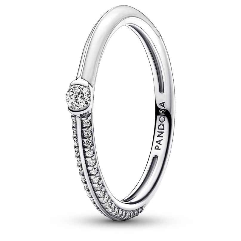 Pandora 192528C02 Silver Ring for Women Pavé & White