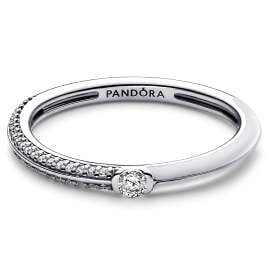 Pandora 192528C02 Silver Ring for Women Pavé & White