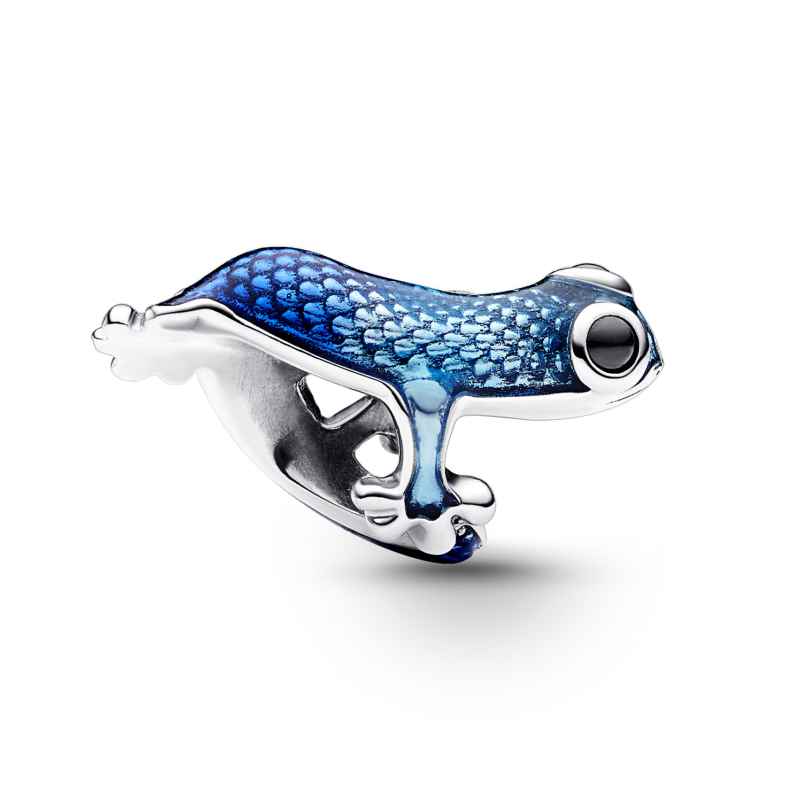 Pandora Charm Silber Metallisch Blauer Gecko 792701C01