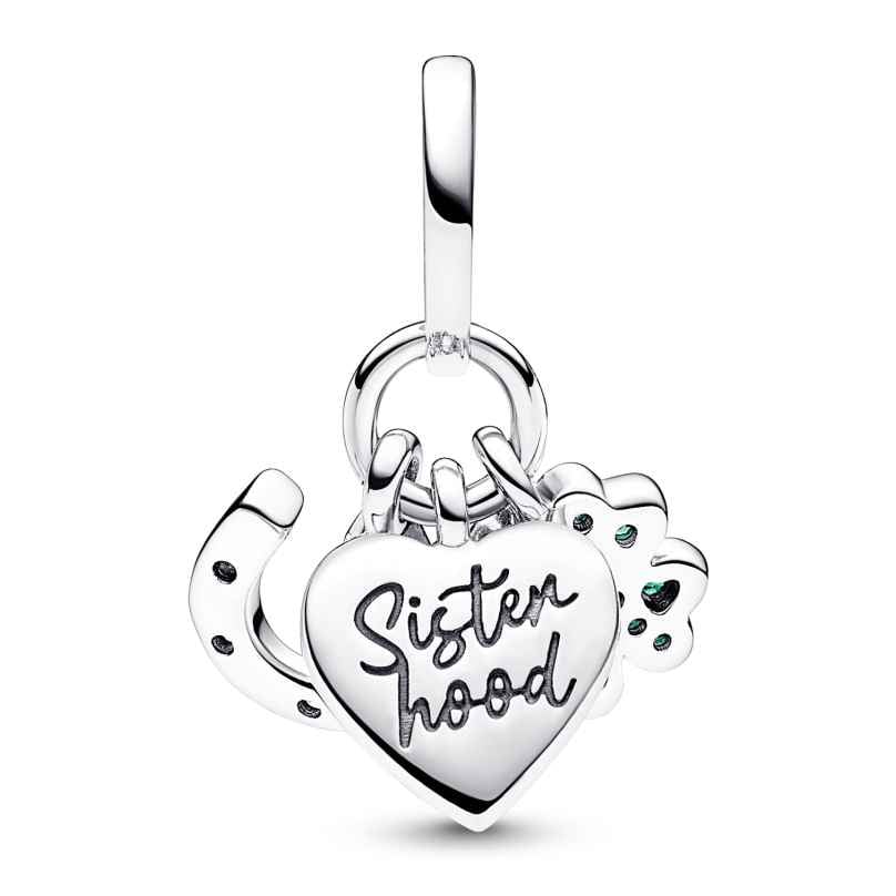 Pandora Dangle Charm Four Leaf Clover, Heart and Horseshoe 792755C01 ...