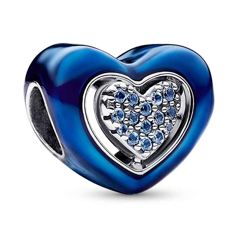 Pandora 792750C01 Bead-Charm Silber Blaues Drehbares Herz 5700303059051
