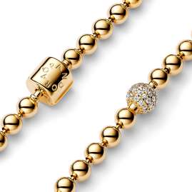Pandora 568342C01 Damen-Armband Beads & Pavé Goldfarben