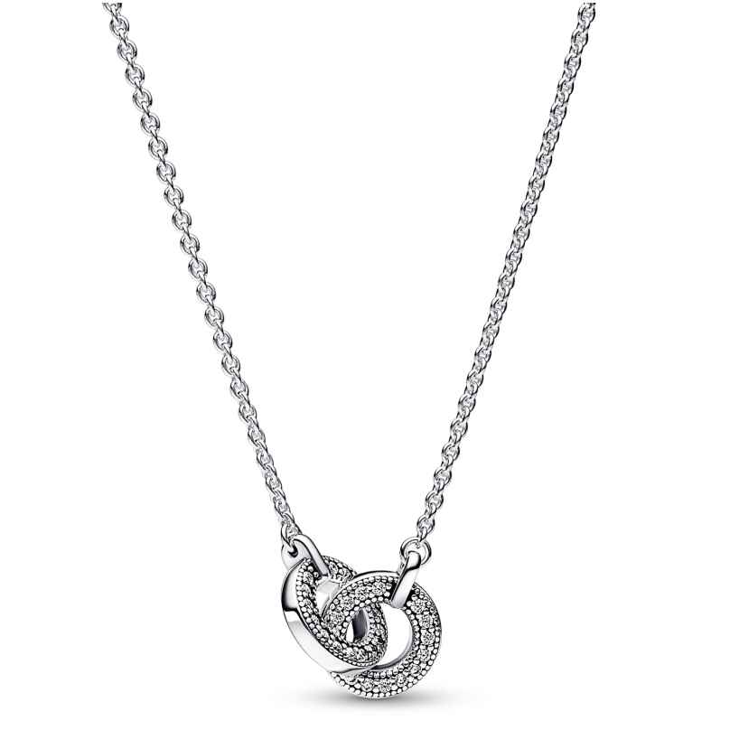 Pandora 392736C01-45 Ladies' Necklace 925 Silver Intertwined Pavé 5700303059280