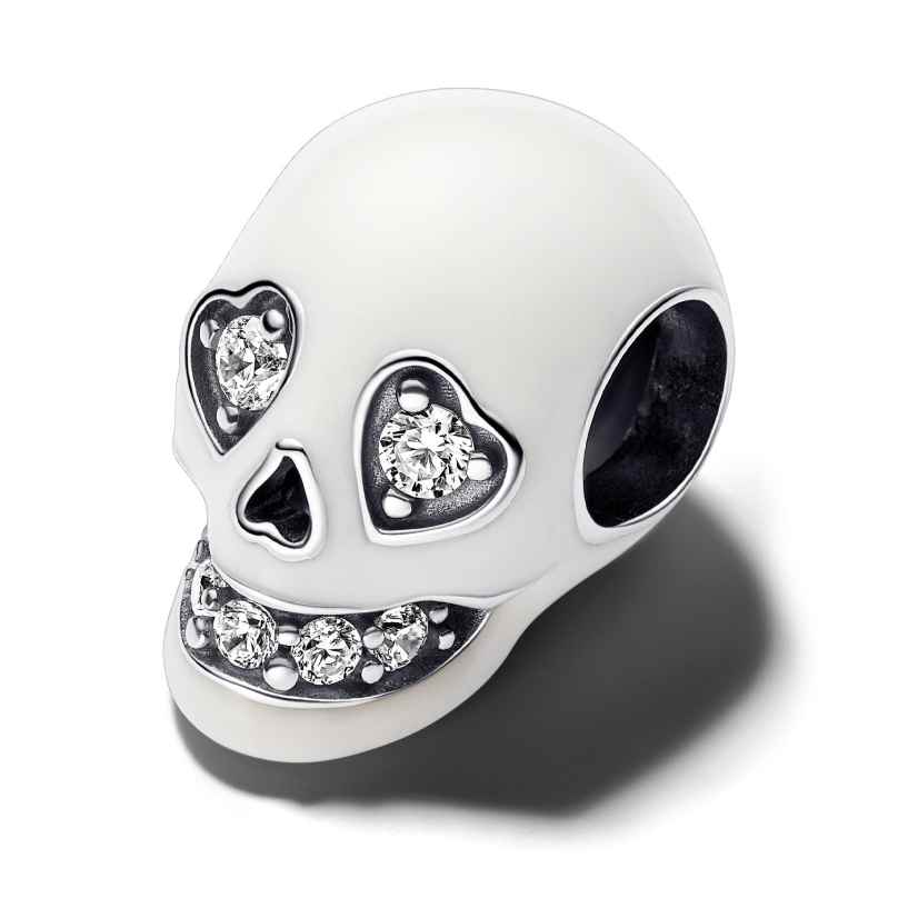 Pandora Bead-Charm Silber Leuchtender Totenkopf • uhrcenter