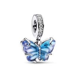Pandora 15815 Women's Necklace Blue Murano Glass Butterfly Set