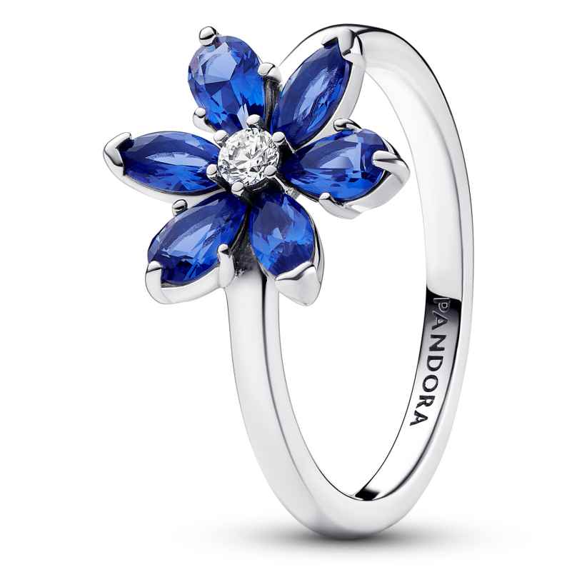 Pandora 193000C01 Damen-Ring Funkelndes Herbarium Blau