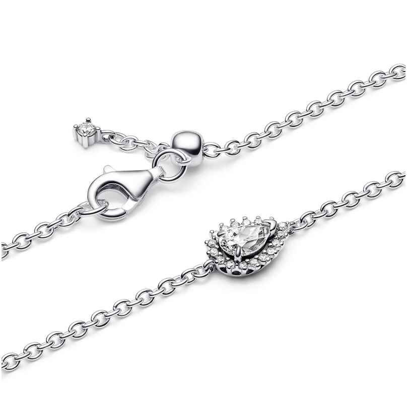 Pandora 593001C01 Women's Bracelet Sparkling Pear Halo Silver