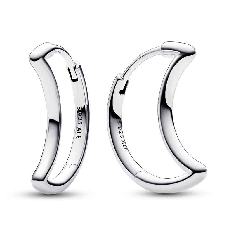 Pandora 292989C00 Silber-Ohrringe für Damen Mond Creolen 5700303080468