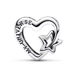 Pandora 792829C00 Silver Charm Family Heart & Star