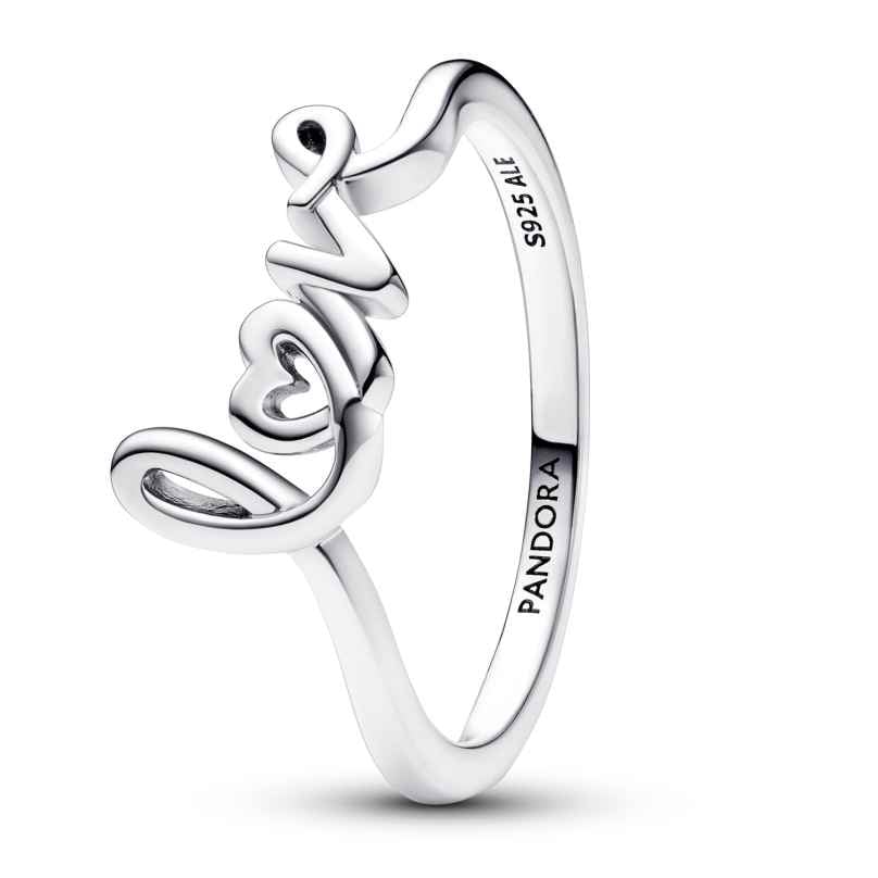 Pandora 193058C00 Women's Ring Handwritten Love Silver