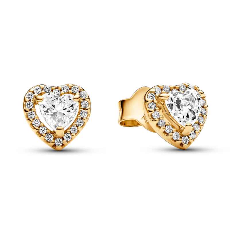 Pandora 268427C01 Women's Earrings Sparkling Elevated Heart Gold Tone 5700303094014