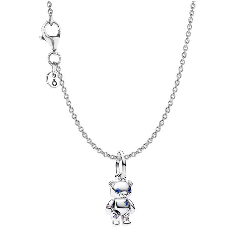 Pandora 68106 Women's Necklace Silver Movable Teddy Bear Set 4262459681063