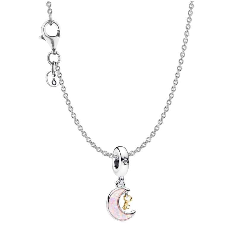 Pandora 68108 Women's Necklace Silver Key & Moon 4262459681087
