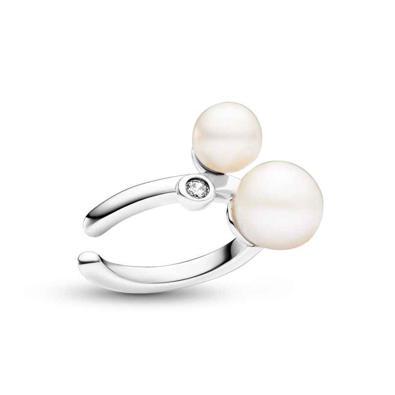 Pandora 293151C01 Ear Cuff Single Earring Duo Freshwater Cultured Pearls 5700303111711