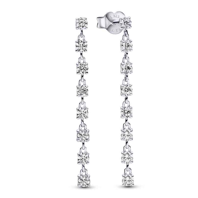 Pandora 293159C01 Women's Drop Earrings Silver Sparkling Eight Stones 5700303111841