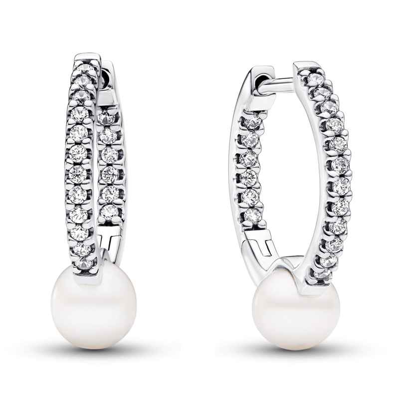 Pandora 293171C01 Women's Hoop Earrings Freshwater Cultured Pearls & Pavé 5700303111773