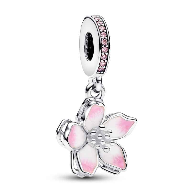 Pandora 790667C01 Dangle Charm Silver Cherry Blossom 5700303110714