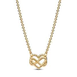 Pandora 362666C01-50 Women's Necklace Sparkling Infinity Heart Gold Tone