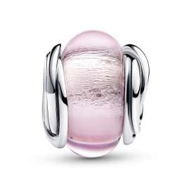 Pandora 793241C00 Charm Eingekreistes Pinkfarbenes Muranoglas