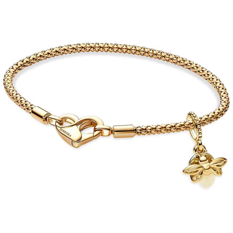 Pandora 68298 Damenarmband Goldfarben Leuchtendes Glühwürmchen Geschenkset
