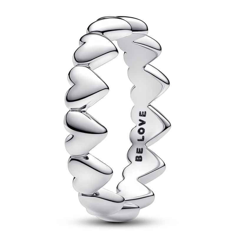Pandora 193427C00 Women´s Ring Row of Hearts Silver