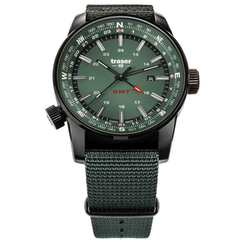 traser H3 109035 Men's Watch Pathfinder GMT Green 7630027704228