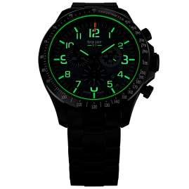 traser H3 109464 Men's Watch P67 Officer Pro Chrono Green with Steel Strap