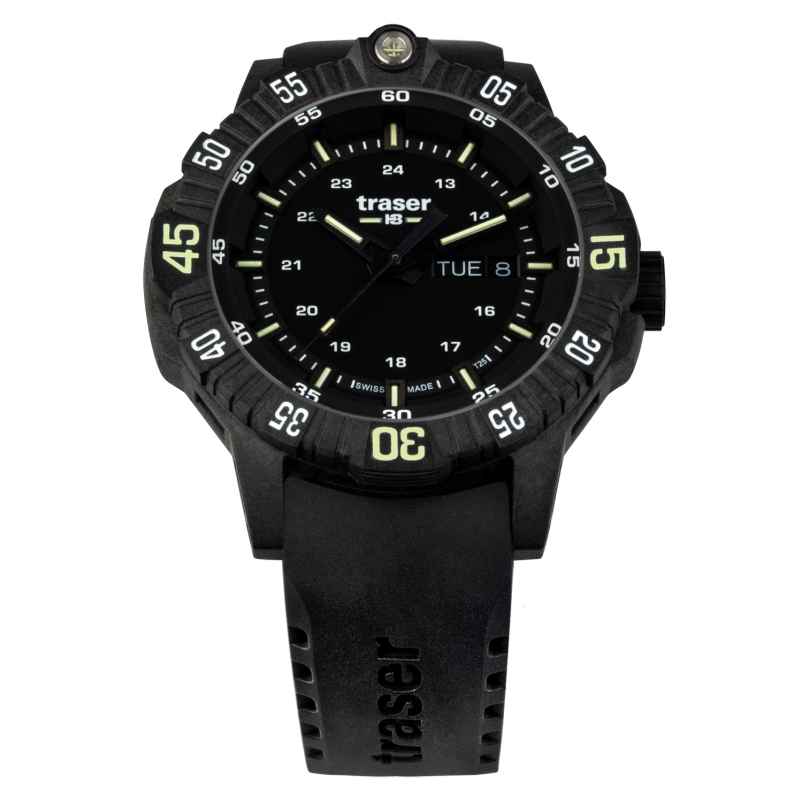traser H3 110723 P99 Q Tactical Watch Black with Rubber Strap 7630027705379