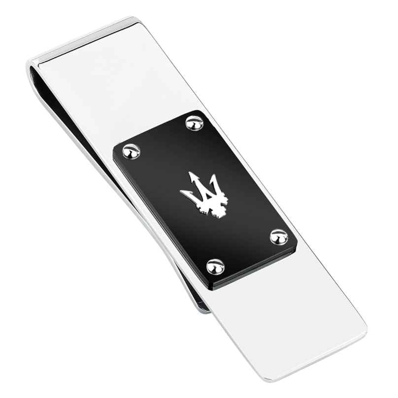 Maserati JM225AVD93 Geldscheinklammer Iconic Stahl/Schwarz 8056783251261