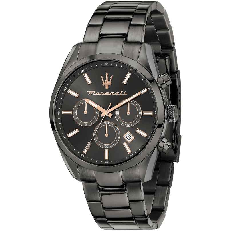 Maserati R8853151001 Men's Watch Attrazione Multifunction Black 8056783023424