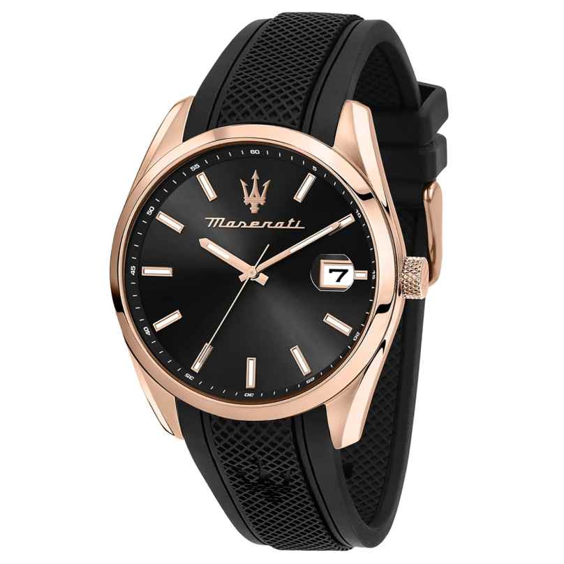 Maserati R8851151002 Men's Wristwatch Attrazione Black/Rose Gold Tone 8056783023417
