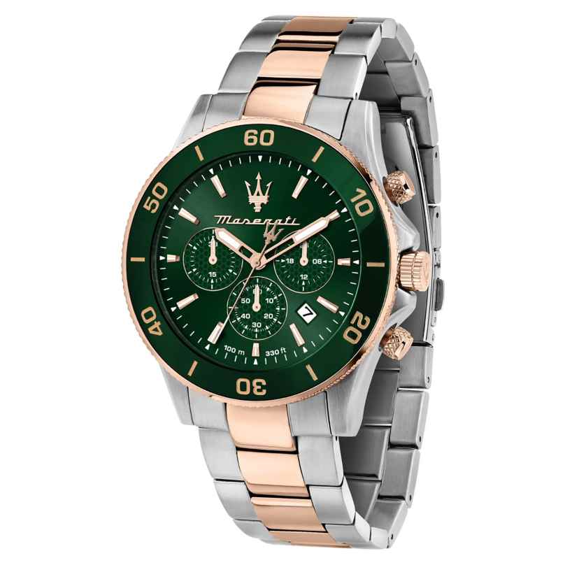 Maserati R8873600004 Men's Watch Chronograph Competizione Two-Colour/Green 8056783058662