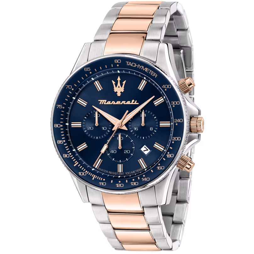 Maserati R8873640022 Men's Watch Chronograph Sfida Two-Colour/Blue 8056783027798