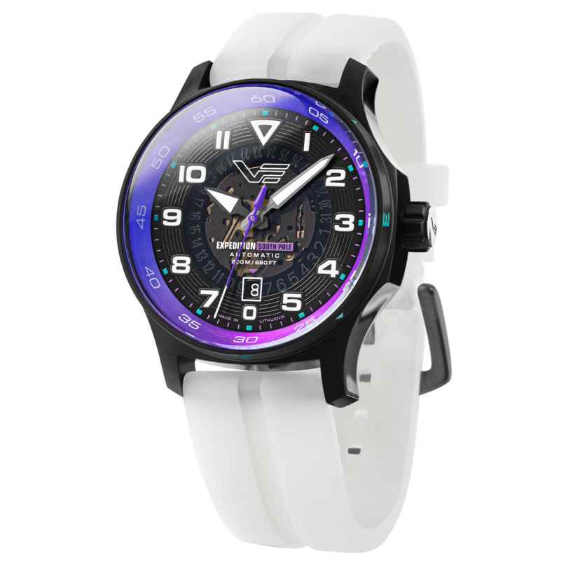Vostok Europe NH35-592C760-WHT Herrenuhr Expedition South Pole Automatik Weiß/Lila 4260703063993