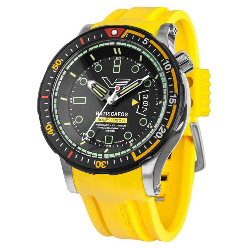 Vostok Europe NH35-511E767-YLW Men's Watch Diver Batiscafos Yellow/Black 4262511287899