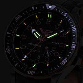 Vostok Europe PX84-511E769-BLK Herren-Taucheruhr Hybrid Batiscafos Schwarz