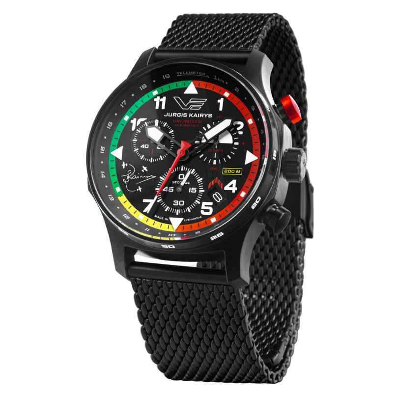 Vostok Europe VK68-592C775B Herrenuhr Jurgis Kairys Unlimited Aerobatics Schwarz 4260703064396