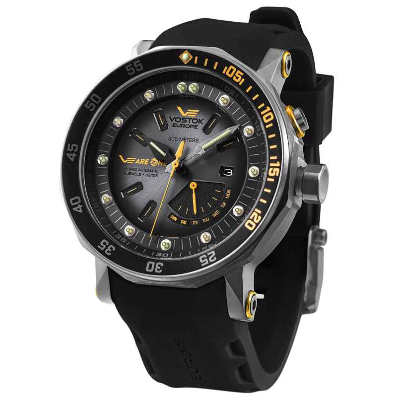 Vostok Europe PX84-620H659-E-XL Men's Watch VEareONE Special Edition Black/Yellow 4260703061265