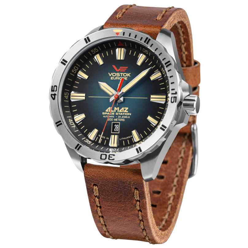 Vostok Europe NH35-320A678 Men's Watch Automatic Almaz Brown/Blue 4260703062590
