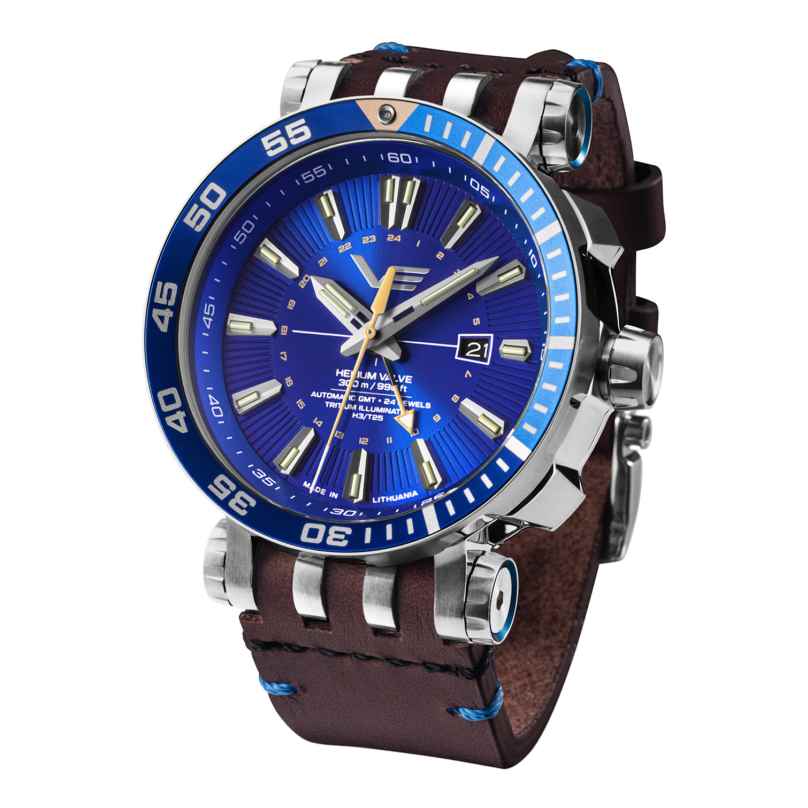 Vostok Europe NH34-575A716_BLUE Automatic Watch GMT Energia Rocket Blue 2 Straps 4260703062927