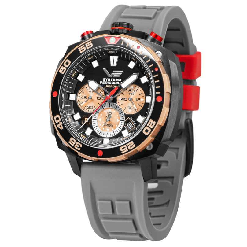 Vostok Europe VK67-650E721 Men's Wristwatch Systema Periodicum Chronograph Boron 4260703063122