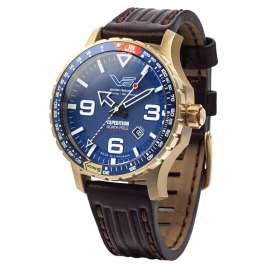 Vostok Europe YN55-597B730 Men's Watch Automatic Polar Sun Blue/Brown