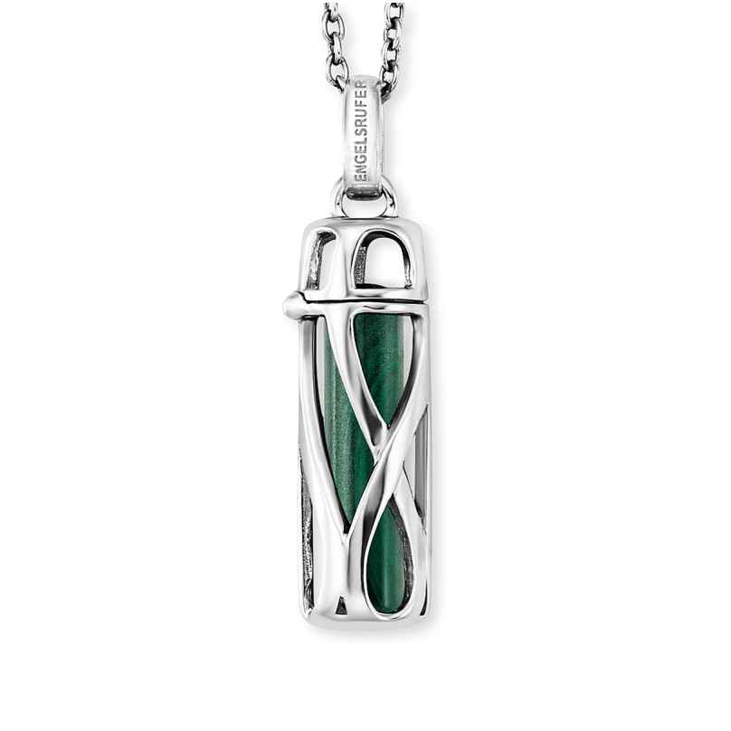 Engelsrufer ERN-HEAL-ML-S Silver Ladies Necklace Powerful Stone Malachite S 4260645866300