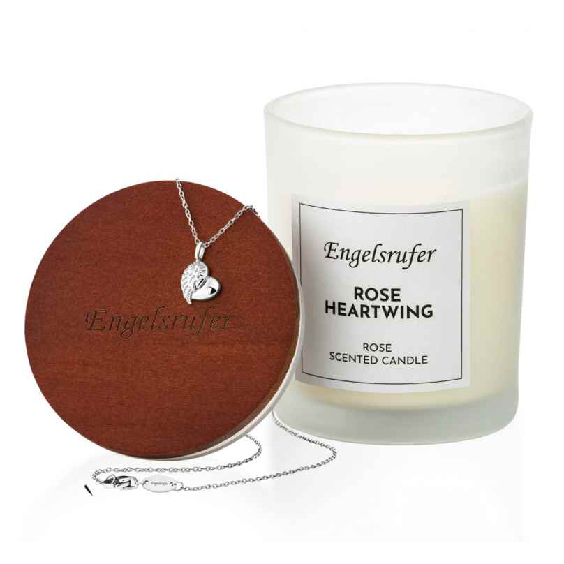 Engelsrufer ERJC-HEARTWING Gift Candle Rose with Necklace Heartwing 4260645862180