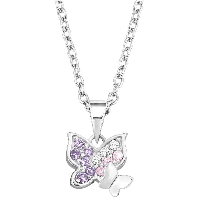 Prinzessin Lillifee 2021103 Silber-Halskette für Kinder Schmetterlinge 4056867010894