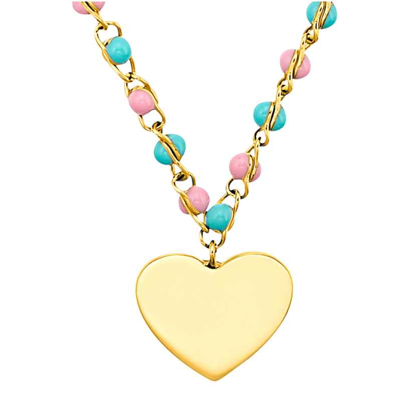 Prinzessin Lillifee 2033362 Girls Heart Necklace Gold Plated Stainless Steel 4056867035903