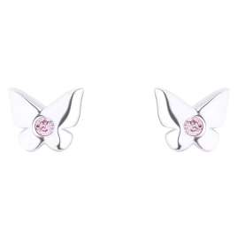 Prinzessin Lillifee 2035984 Silber-Ohrringe für Mädchen Schmetterling Ohrstecker