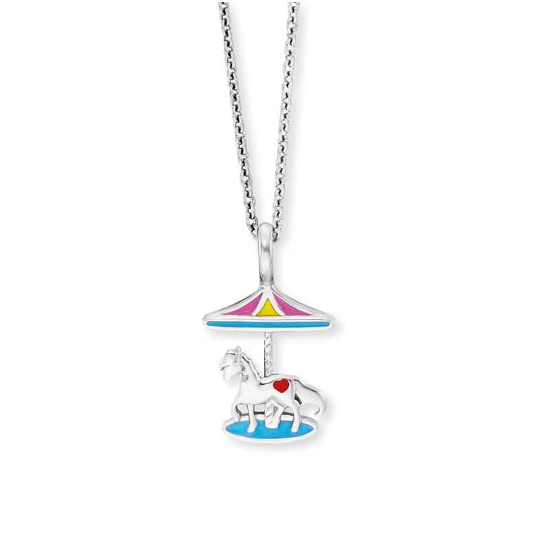 Herzengel HEN-CAROUSEL Halskette für Kinder Karussell Silber 4260645863897